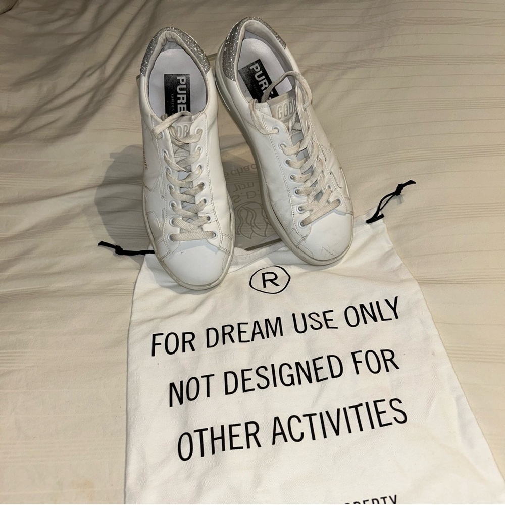 Golden Goose White Pure Star Sneakers size 38/8